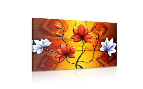 CANVAS PRINT FLOWERS IN ETHNIC STYLE - PICTURES - 🔥 TOTAL SALE 🔥