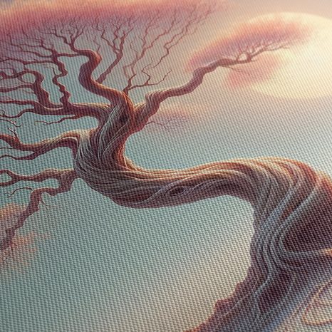 OBRAZ STROM ŽIVOTA V RŮŽOVÉM SVĚTLE - OBRAZY STROMY ŽIVOTA - OBRAZY