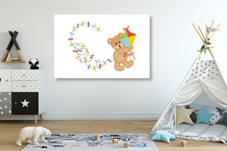 OBRAZ MEDVÍDEK SE DRAKEM - DĚTSKÉ OBRAZY - OBRAZY