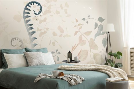 SAMOLEPÍCÍ TAPETA ABSTRAKTNÍ ROSTLINNÉ ZÁTIŠÍ - SAMOLEPÍCÍ TAPETY - TAPETY