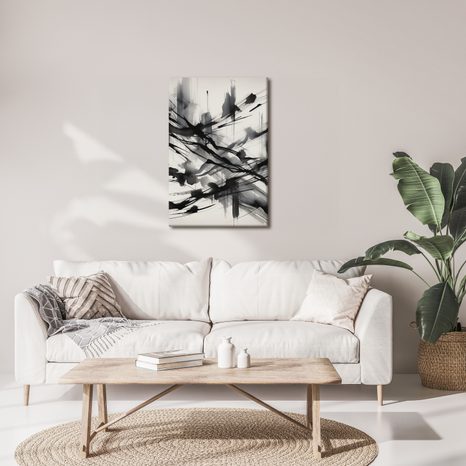 WANDBILD DYNAMISCHE PINSELSTRICHE - BILDER MIT LIEBESMOTIVEN - BILDER