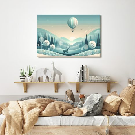 OBRAZ JELEN POD BALÓNEM - OBRAZY JELENI - OBRAZY