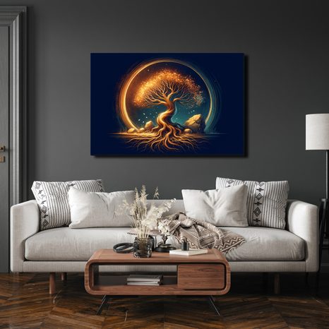 WANDBILD LEBENSBAUM IM GLANZ - BILDER BÄUME DES LEBENS - BILDER