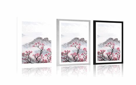 POSZTER PASZPORTUVAL KÍNAI TÁJ KÖDBEN - TERMÉSZETKÉPES - POSZTEREK