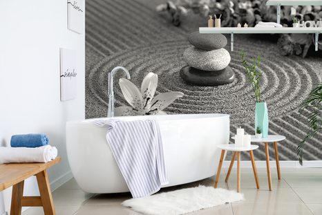 FOTOTAPETA ČERNOBÍLÁ ZEN ZAHRADA - ČERNOBÍLÉ TAPETY - TAPETY