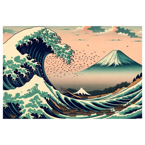 WANDBILD GROSSE WELLE AN DER KÜSTE - WANDBILDER NACH MOTIV - BILDER