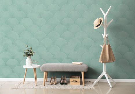 SAMOLEPÍCÍ TAPETA MODERNÍ ZELENÝ OBLOUK - SAMOLEPÍCÍ TAPETY - TAPETY