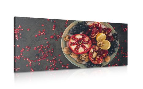 CANVAS PRINT MIX WITH POMEGRANATE - PICTURES OF FOOD AND DRINKS - PICTURES