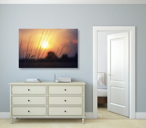 КАРТИНА НА ПЛАТНО – ИЗГРЕВ НАД ЛИВАДАТА - КАРТИНИ НА ПРИРОДАТА И ПЕЙЗАЖИ - КАРТИНИ