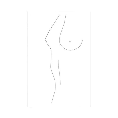 PLAGÁT MINIMALISTICKÁ SILUETA ŽENSKÉHO TELA - ŽENY - PLAGÁTY