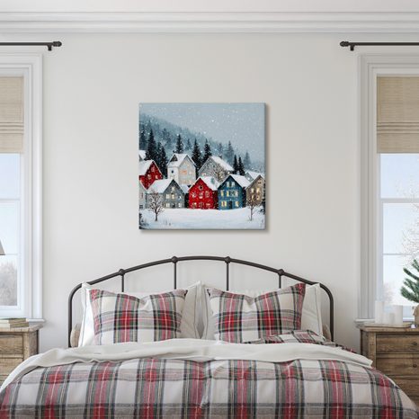 VÁNOČNÍ OBRAZ ZIMNÍ POHÁDKA V HORÁCH - VÁNOČNÍ A ZIMNÍ OBRAZY - OBRAZY