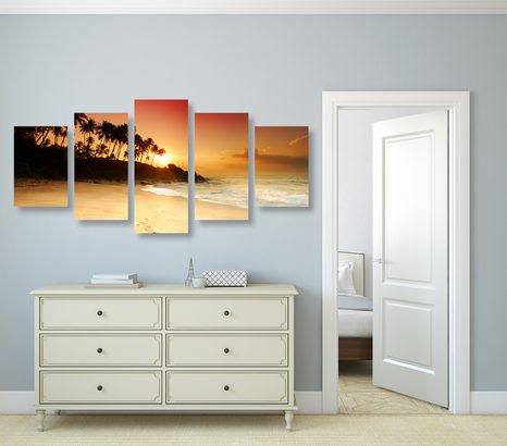 5-DIJELNA SLIKA ZALAZAK SUNCA NA ŠRI LANCI - SLIKE PRIRODE I KRAJOLIKA - SLIKE