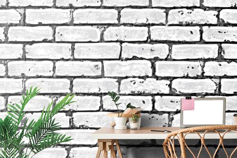 TAPETA MALOVANÁ ŠEDÁ CIHLA - ČERNOBÍLÉ TAPETY - TAPETY