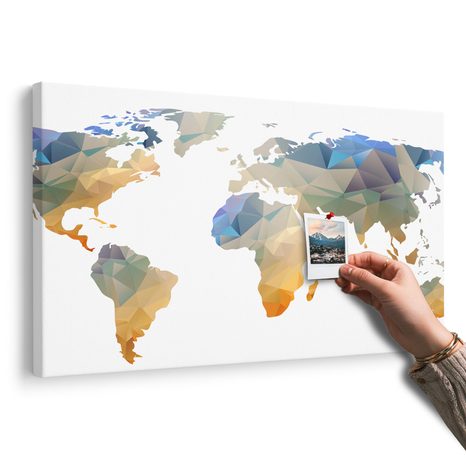 OBRAZ NA KORKU POLYGONÁLNÍ MAPA - OBRAZY NA KORKU - OBRAZY