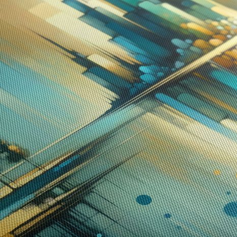 WANDBILD STÄDTISCHE LANDSCHAFT IM SPIEGELBILD - WANDBILDER ABSTRAKTE FORMEN - BILDER