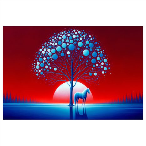 OBRAZ STROM ŽIVOTA S KONĚM - OBRAZY STROMY ŽIVOTA - OBRAZY