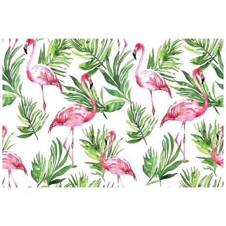 SELBSTKLEBENDE TAPETE FLAMINGOS IN DEN TROPEN - SELBSTKLEBENDE TAPETEN - TAPETEN