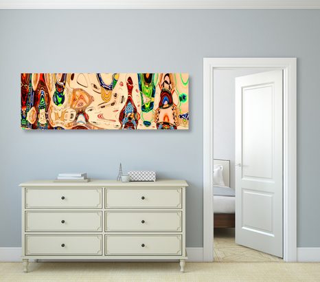 CANVAS PRINT MOTHER IN AN ABSTRACT DESIGN - ABSTRACT PICTURES - PICTURES