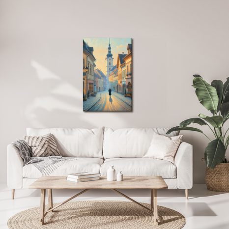 WANDBILD STILLE STADTSTRASSEN - BILDER VON STÄDTEN - BILDER