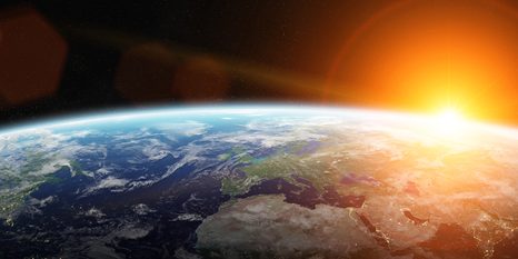 OBRAZ POHĽAD NA PLANÉTU Z VESMÍRU - OBRAZY VESMÍRU A HVIEZD - OBRAZY