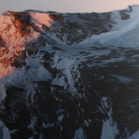 CANVASTAVLA MÄKTIGT ISBERG I ROSA SKEN - TAVLOR MED BERG - TAVLOR