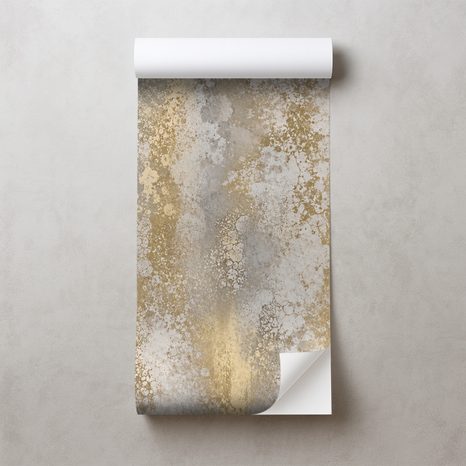 ZELFKLEVEND FOTOBEHANG ABSTRACTE GOUDEN PATINA IN GLAMOURSTIJL - FOTOBEHANG ABSTRACT - FOTOBEHANG