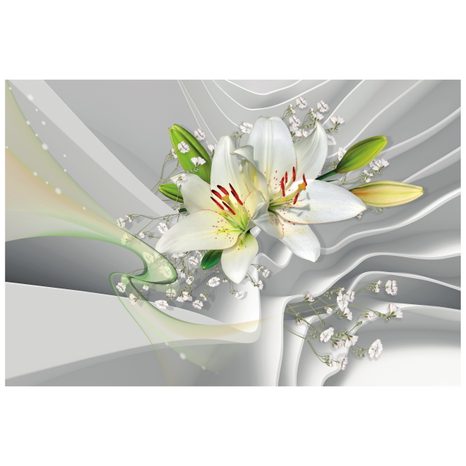 WALLPAPER LILY ON AN ABSTRACT BACKGROUND - WALLPAPERS FLOWERS - WALLPAPERS