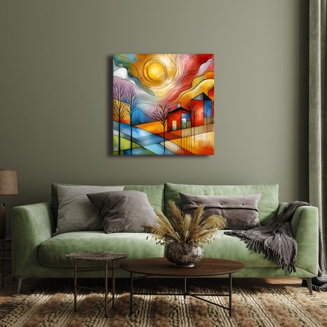 OBRAZ ULICE V BARVÁCH - ABSTRAKTNÍ OBRAZY - OBRAZY