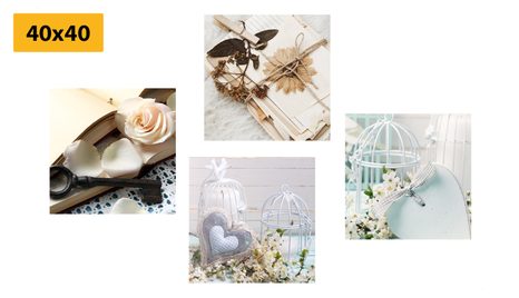 SET OBRAZŮ LUCERNY V ZAJÍMAVÉ KOMBINACI - SESTAVY OBRAZŮ - OBRAZY