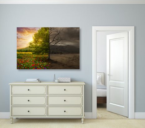 SLIKA DVE PODOBI DREVESA - SLIKE NARAVE IN POKRAJINE - SLIKE