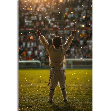 OBRAZ VÍTĚZNÉ GESTO MALÉHO FOTBALISTY - DOVIDO CHALLENGE - OBRAZY