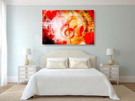 КАРТИНА НА ПЛАТНО – ЛЮБОВ КЪМ МУЗИКАТА - КАРТИНИ ЛЮБОВ - КАРТИНИ