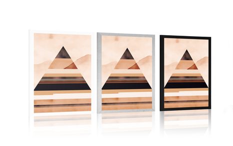 PLAGÁT ABSTRAKTNÉ TVARY PYRAMÍDA - ABSTRAKTNÉ TVARY - PLAGÁTY