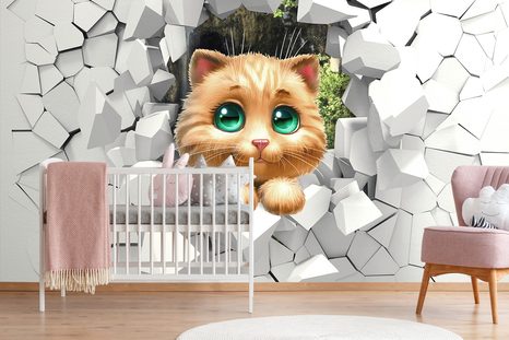 CARTA DA PARATI AUTOADESIVA – GATTINA ADORABILE - CARTA DA PARATI AUTOADESIVE - CARTA DA PARATI