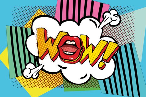 SELBSTKLEBENDE TAPETE IM POP-ART-STIL - WOW! - SELBSTKLEBENDE TAPETEN - TAPETEN