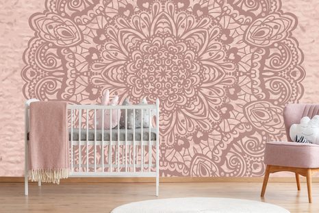 SAMOLEPÍCÍ TAPETA KVĚTINOVÁ MANDALA - SAMOLEPÍCÍ TAPETY - TAPETY