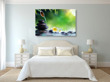 WANDBILD HARMONIE IM ZEN-GARTEN - BILDER MIT FENG SHUI-MOTIVEN - BILDER