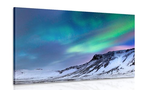 CANVAS PRINT NORWEGIAN NORTHERN LIGHTS - PICTURES OF NATURE AND LANDSCAPE - PICTURES