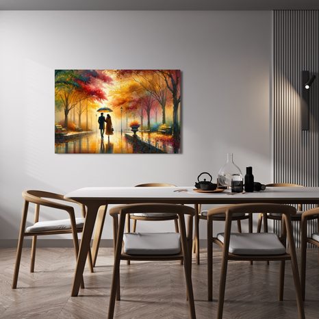 OBRAZ ROMANTIKA V PARKU - OBRAZY LIDÍ - OBRAZY