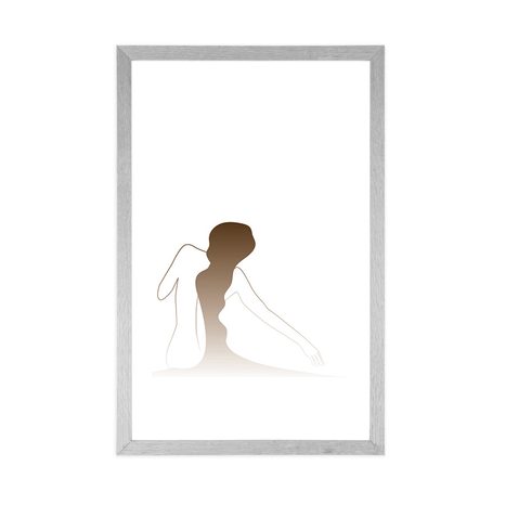 POSTER MIT PASSEPARTOUT GEHEIMNIS DES WEIBLICHEN KÖRPERS - FRAUEN - POSTER