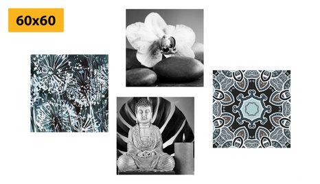 SET OBRAZŮ ZAJÍMAVÁ KOMBINACE FENG SHUI - SESTAVY OBRAZŮ - OBRAZY