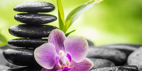 QUADRO SU TELA – COMPOSIZIONE ZEN TROPICALE - QUADRI FENG SHUI - STAMPE E QUADRI