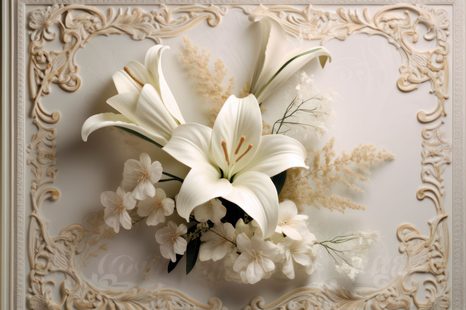 TAPETE KÖNIGLICHE LILIE - LILIEN-TAPETEN - TAPETEN