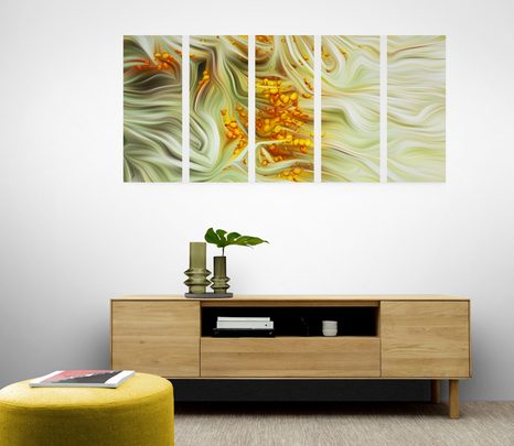 5-DÍLNÝ OBRAZ RAKYTNÍK - OBRAZY KVĚTŮ - OBRAZY