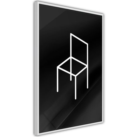 PLAKÁT ABSTRAKTNÍ ŽIDLE - MY SPOT - ČERNOBÍLÉ - PLAKÁTY