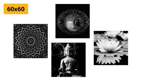SET OBRAZŮ KLIDNÝ BUDDHA - SESTAVY OBRAZŮ - OBRAZY