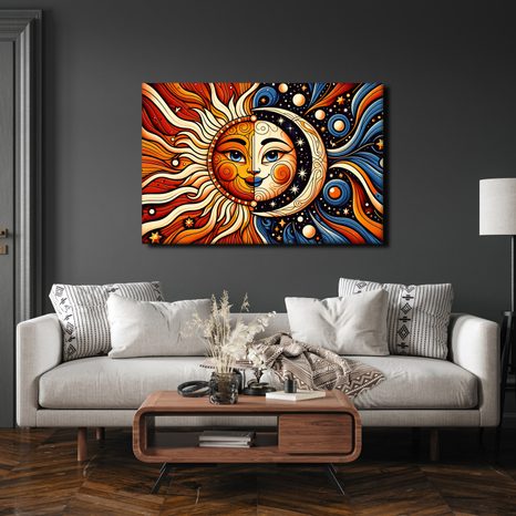 WANDBILD TAG UND NACHT - WANDBILDER MOND - BILDER