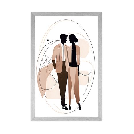 PLAKAT APSTRAKTNI OBLICI ELEGANTNI PAR - PLAKATI - 🔥 TOTALNA RASPRODAJA