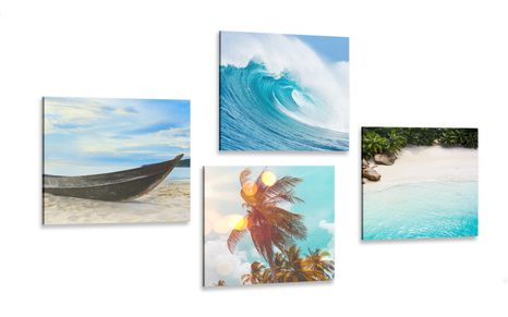 CANVAS PRINT SET TOUCH OF THE SEA - SET OF PICTURES - PICTURES