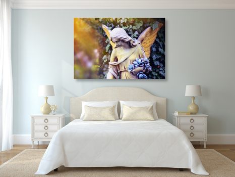 КАРТИНА НА ПЛАТНО – СТАТУЯ НА АНГЕЛ - КАРТИНИ НА АНГЕЛИ - КАРТИНИ